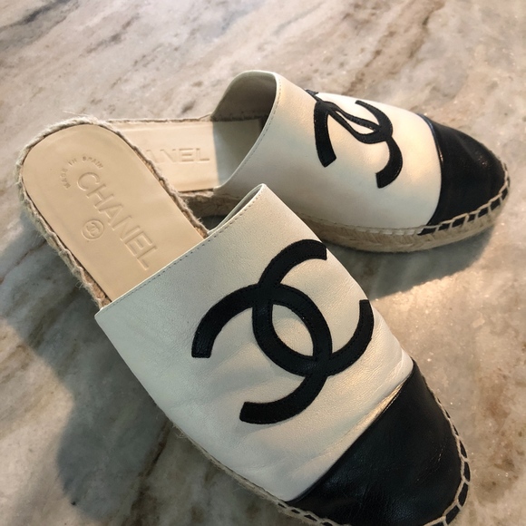 chanel espadrilles mules